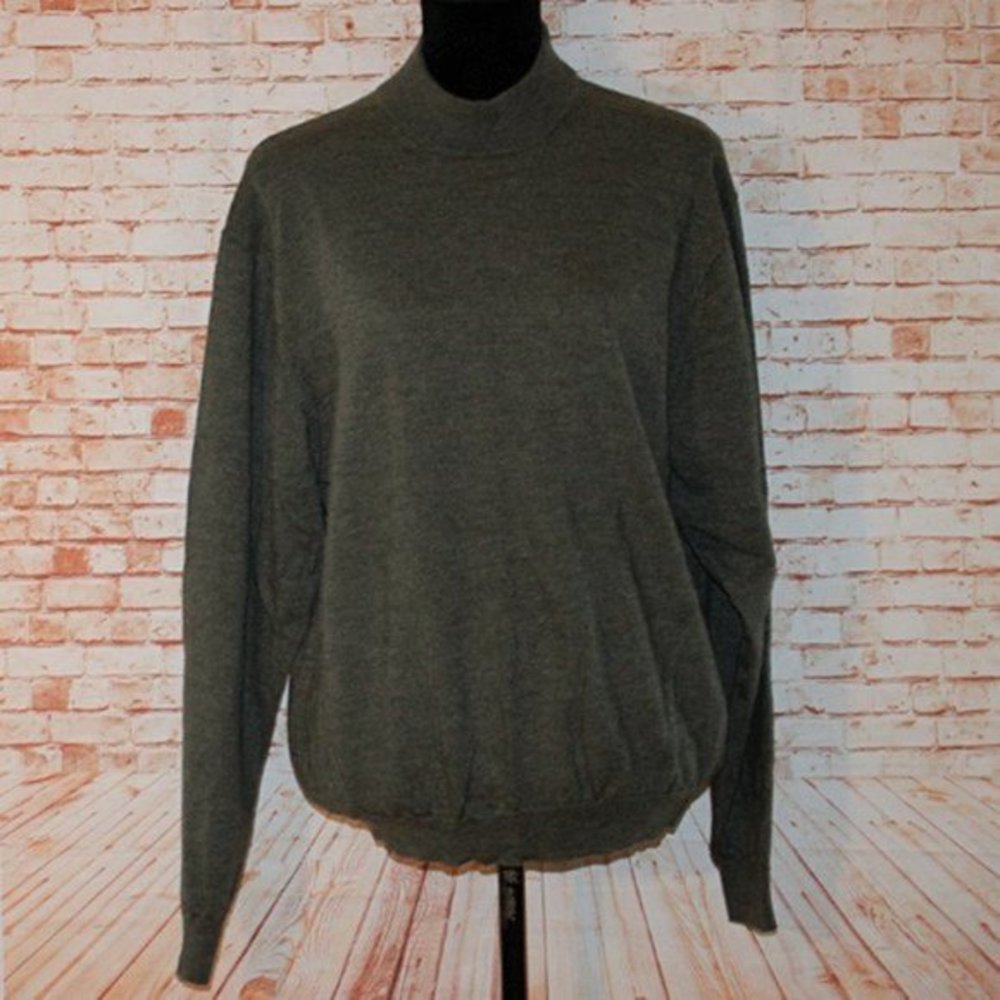 Pronto Uomo Green Merino Wool Sweater Size XL